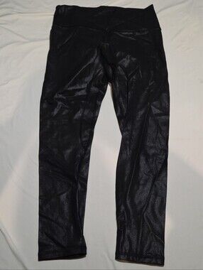 Pink lily girls XL black sparkle leggings #06